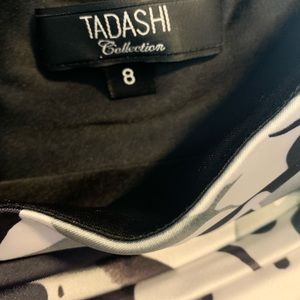 Tadashi Collection Floral Boatneck Ruched Sheath Dress Size 8